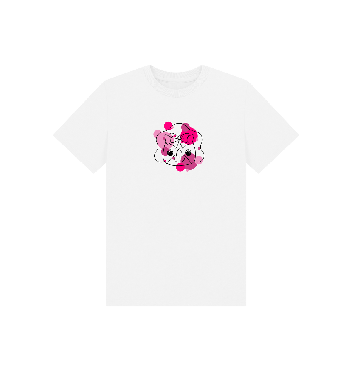 White Printed Kids T-Shirt Front