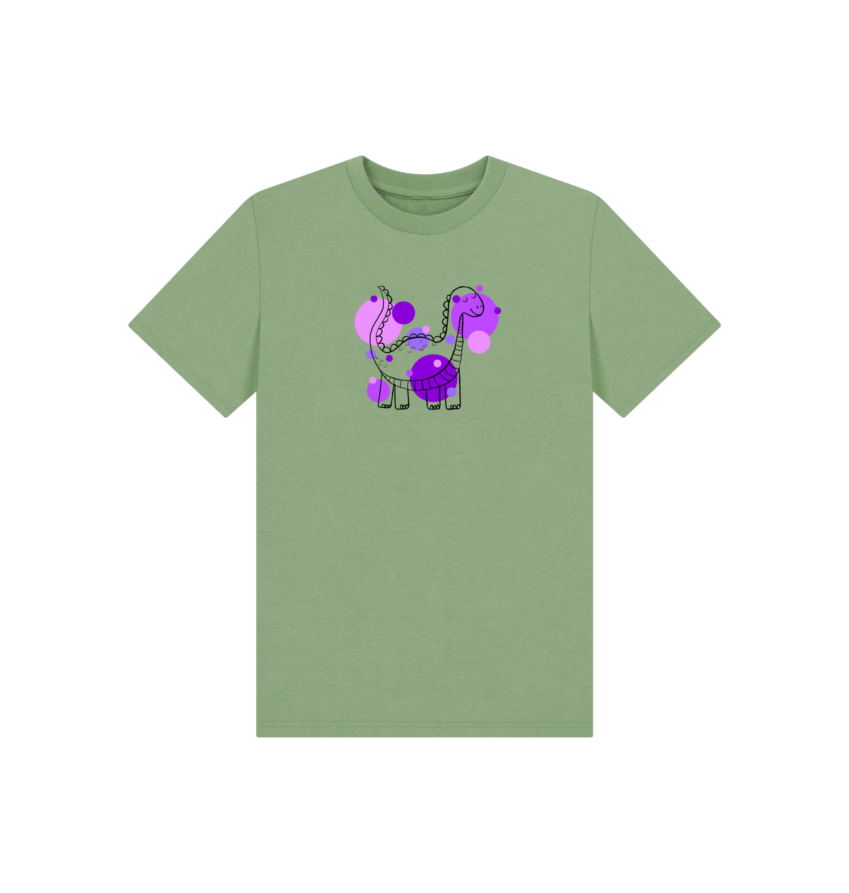 Sage Printed Kids T-Shirt Front