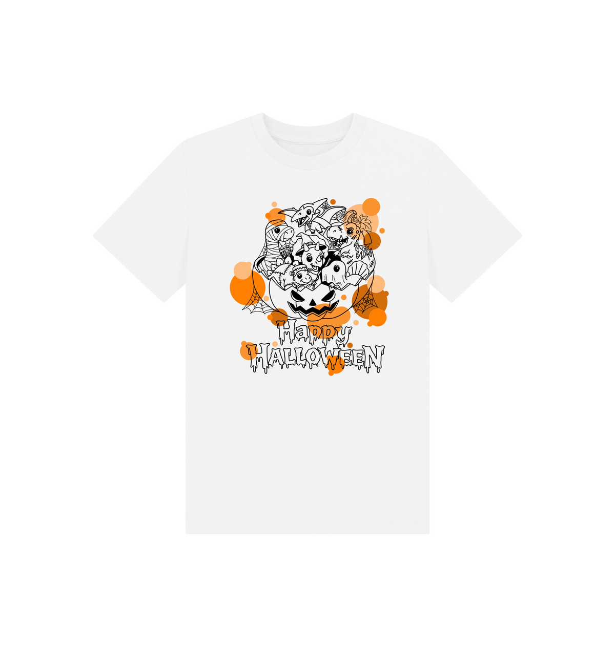 White Printed Kids T-Shirt Front
