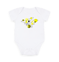White Printed baby grow Front