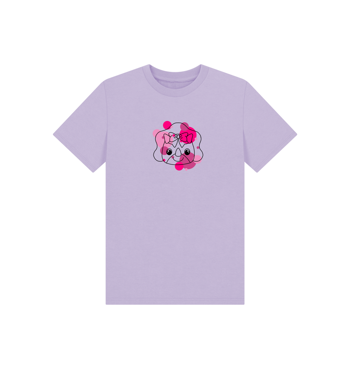 Soft Lilac Printed Kids T-Shirt Front