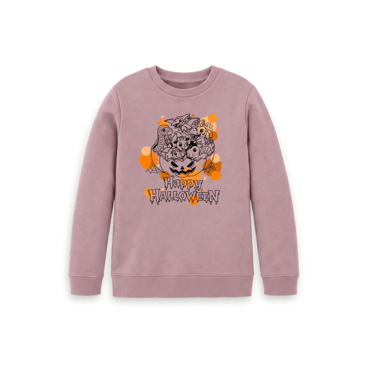 Mauve Printed Kids Jumper Front