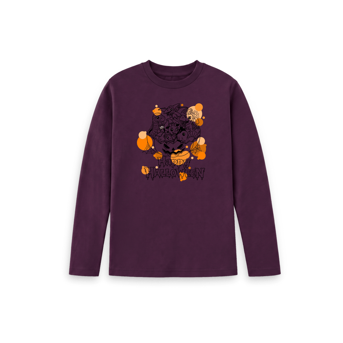 Purple Printed Kids T-Shirt Front