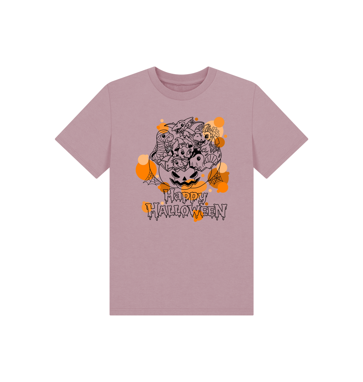 Mauve Printed Kids T-Shirt Front