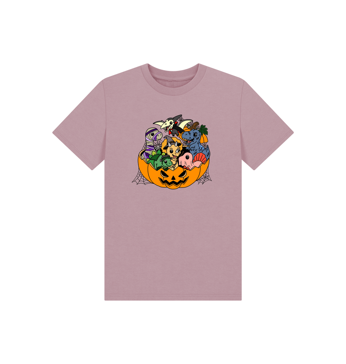Mauve Printed Kids T-Shirt Front