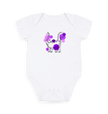 White Printed baby grow Front
