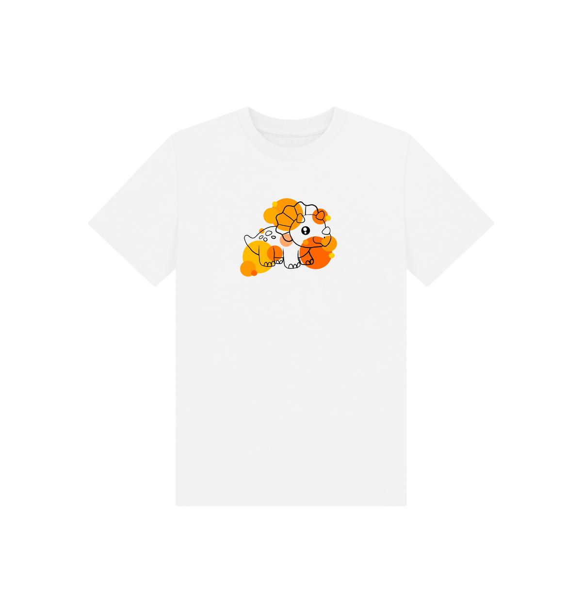 White Printed Kids T-Shirt Front
