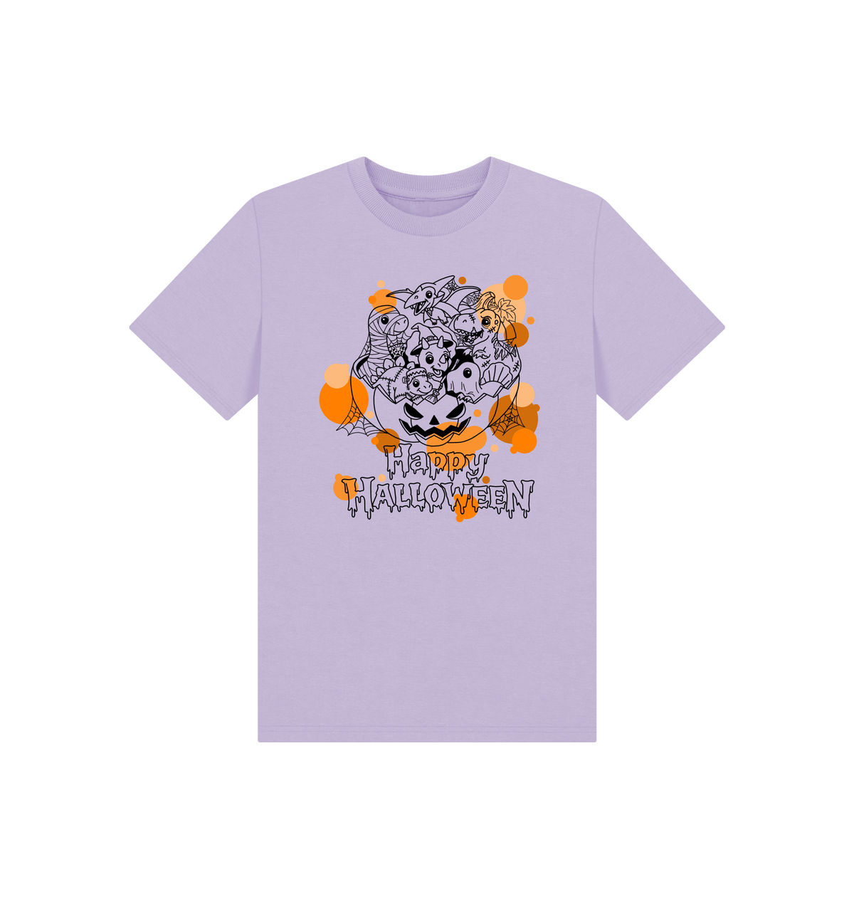 Soft Lilac Printed Kids T-Shirt Front
