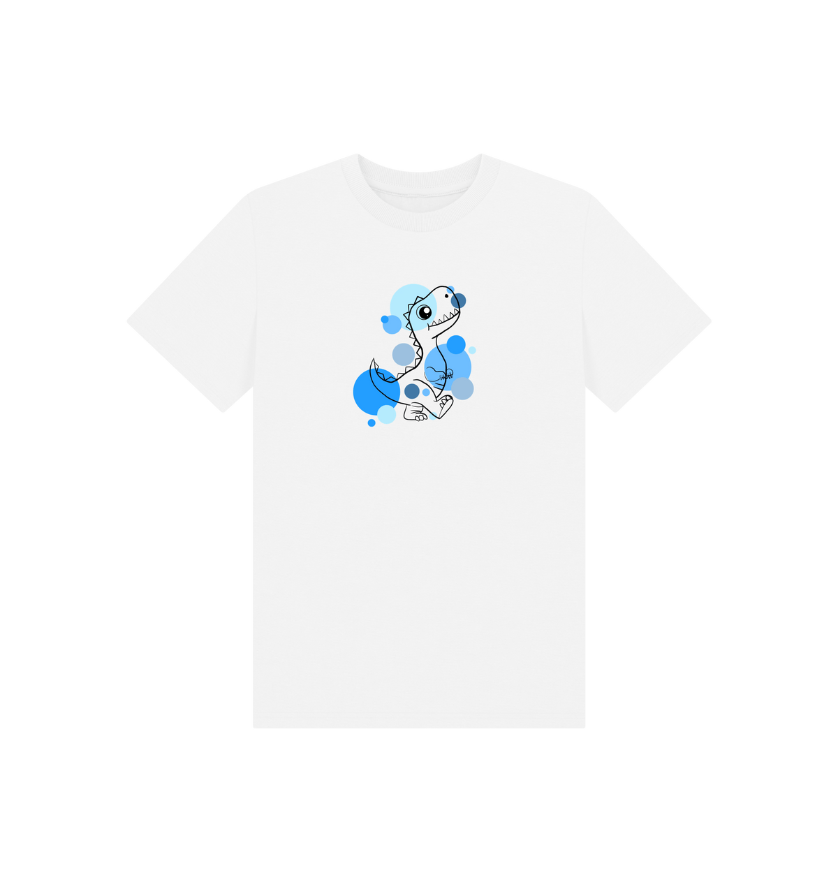 White Printed Kids T-Shirt Front