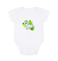 White Printed baby grow Front