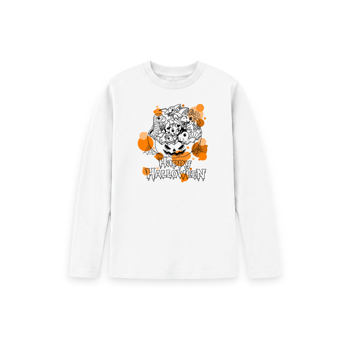 White Printed Kids T-Shirt Front