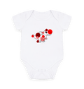 White Printed baby grow Front