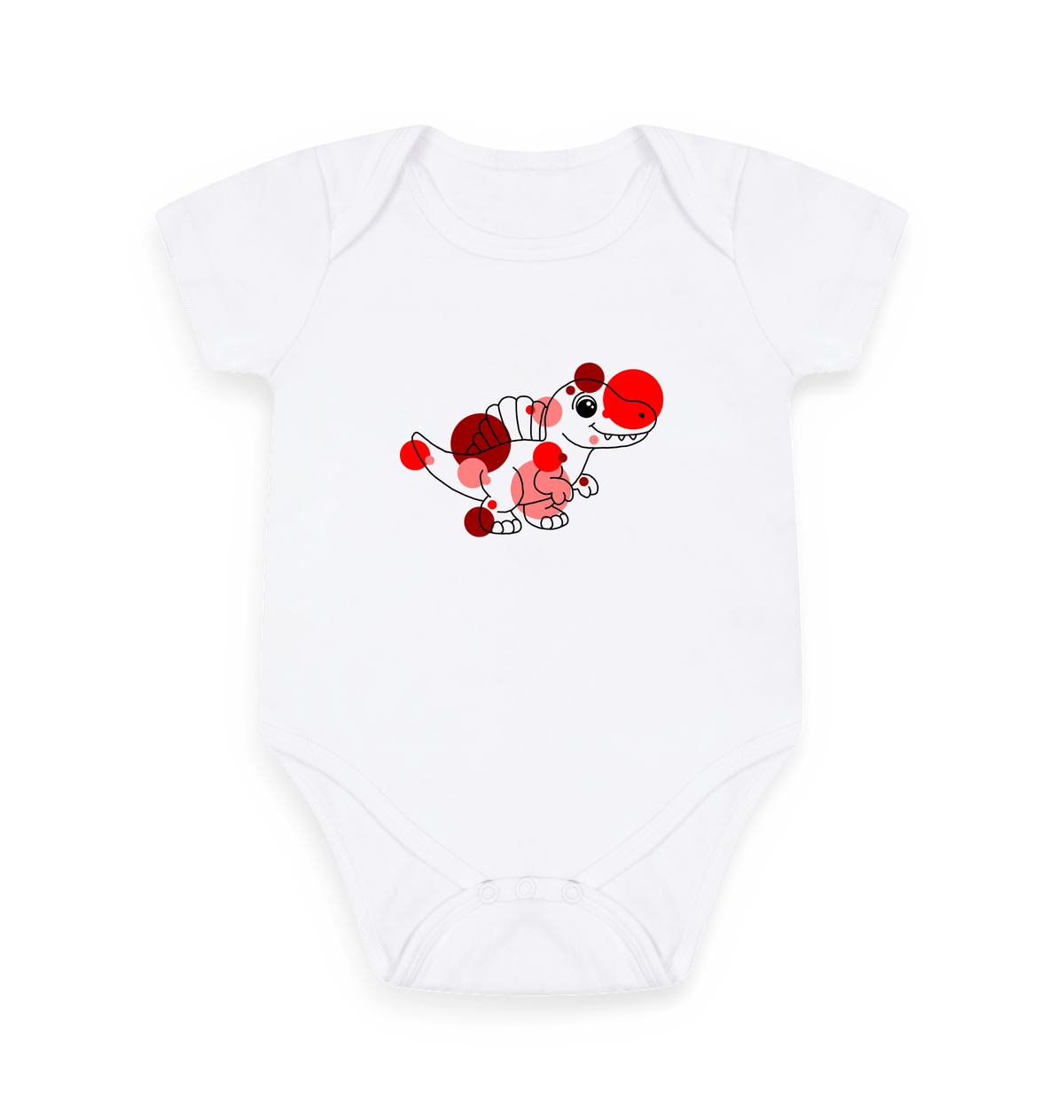 White Printed baby grow Front