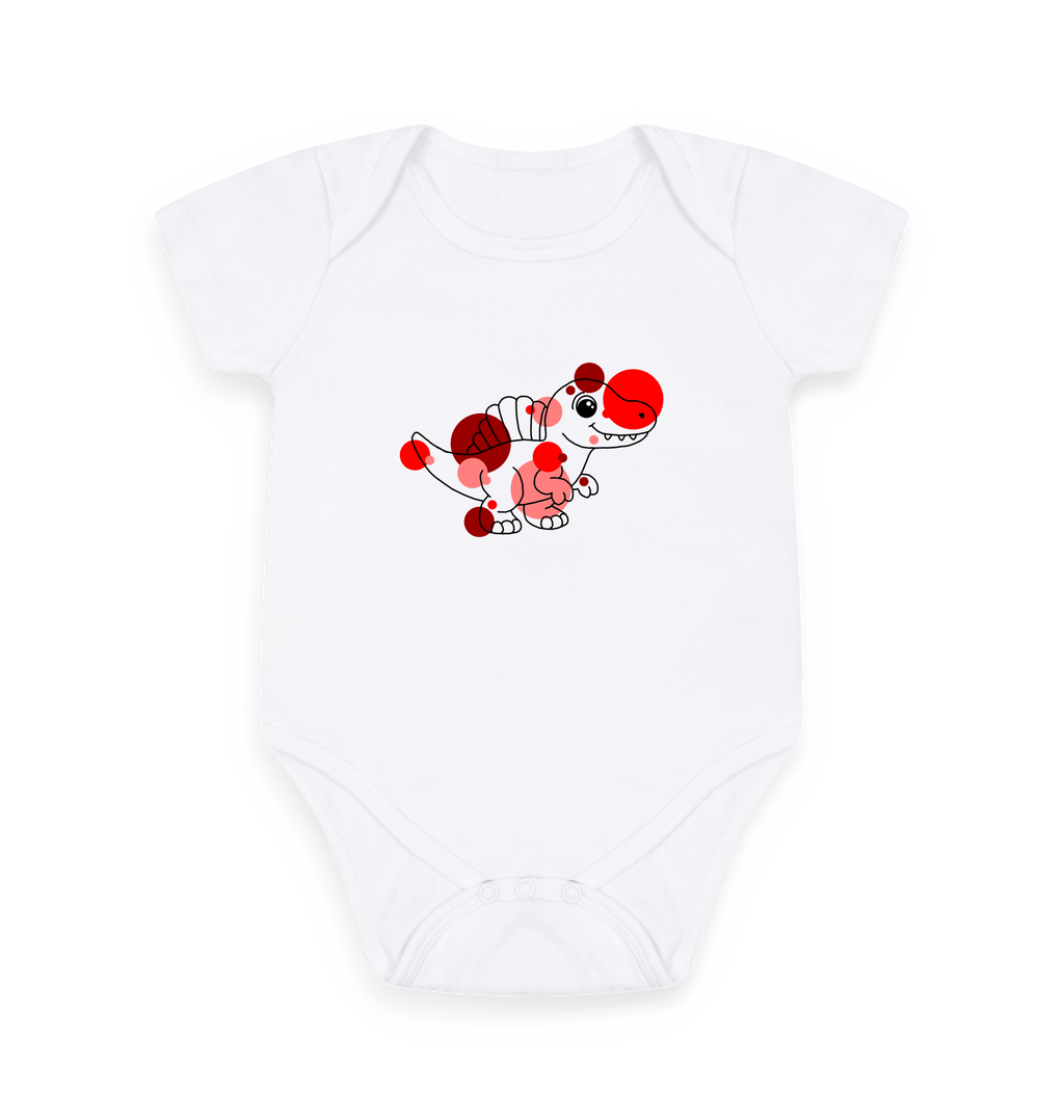White Printed baby grow Front