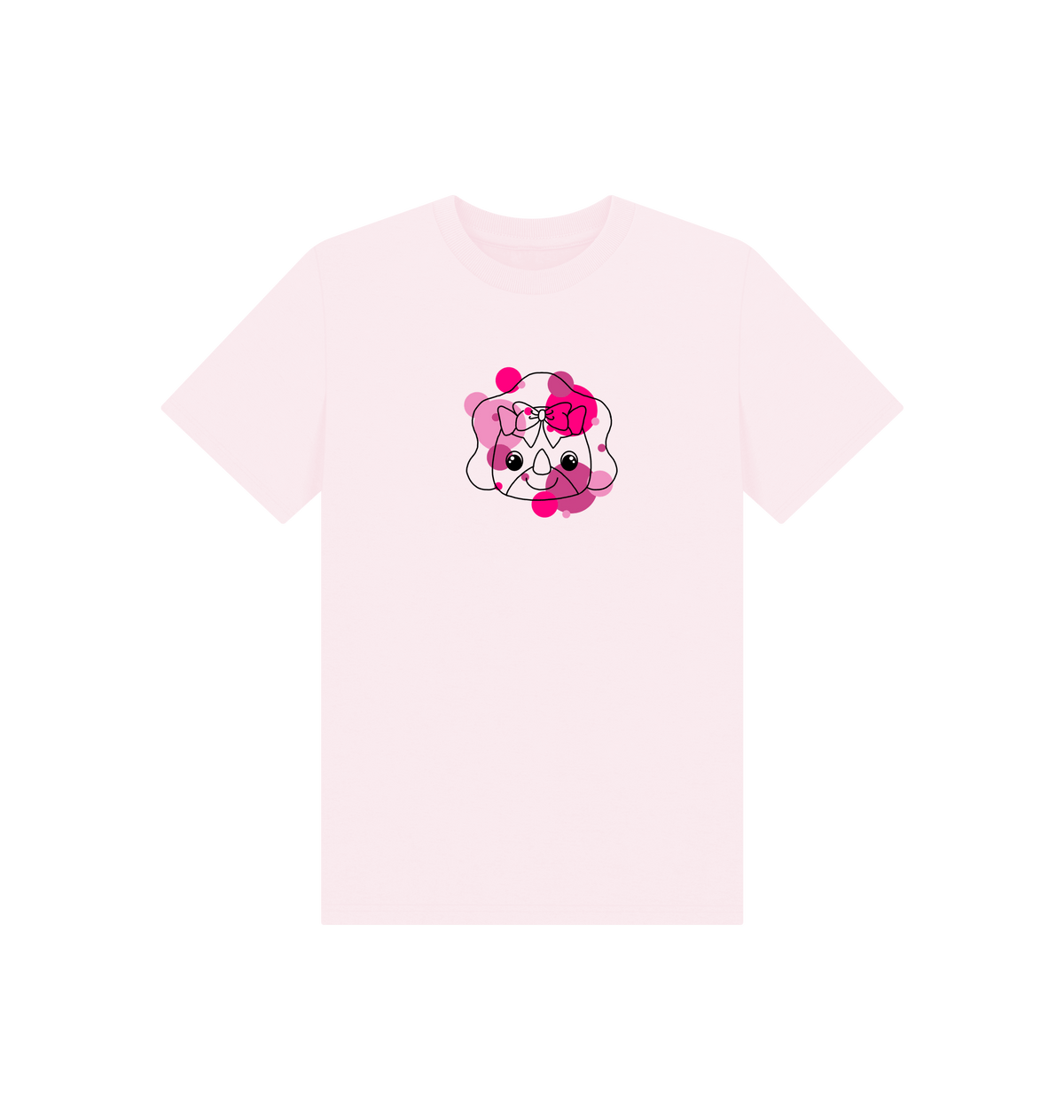 Pink Printed Kids T-Shirt Front