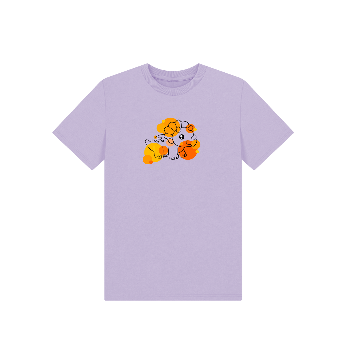 Soft Lilac Printed Kids T-Shirt Front
