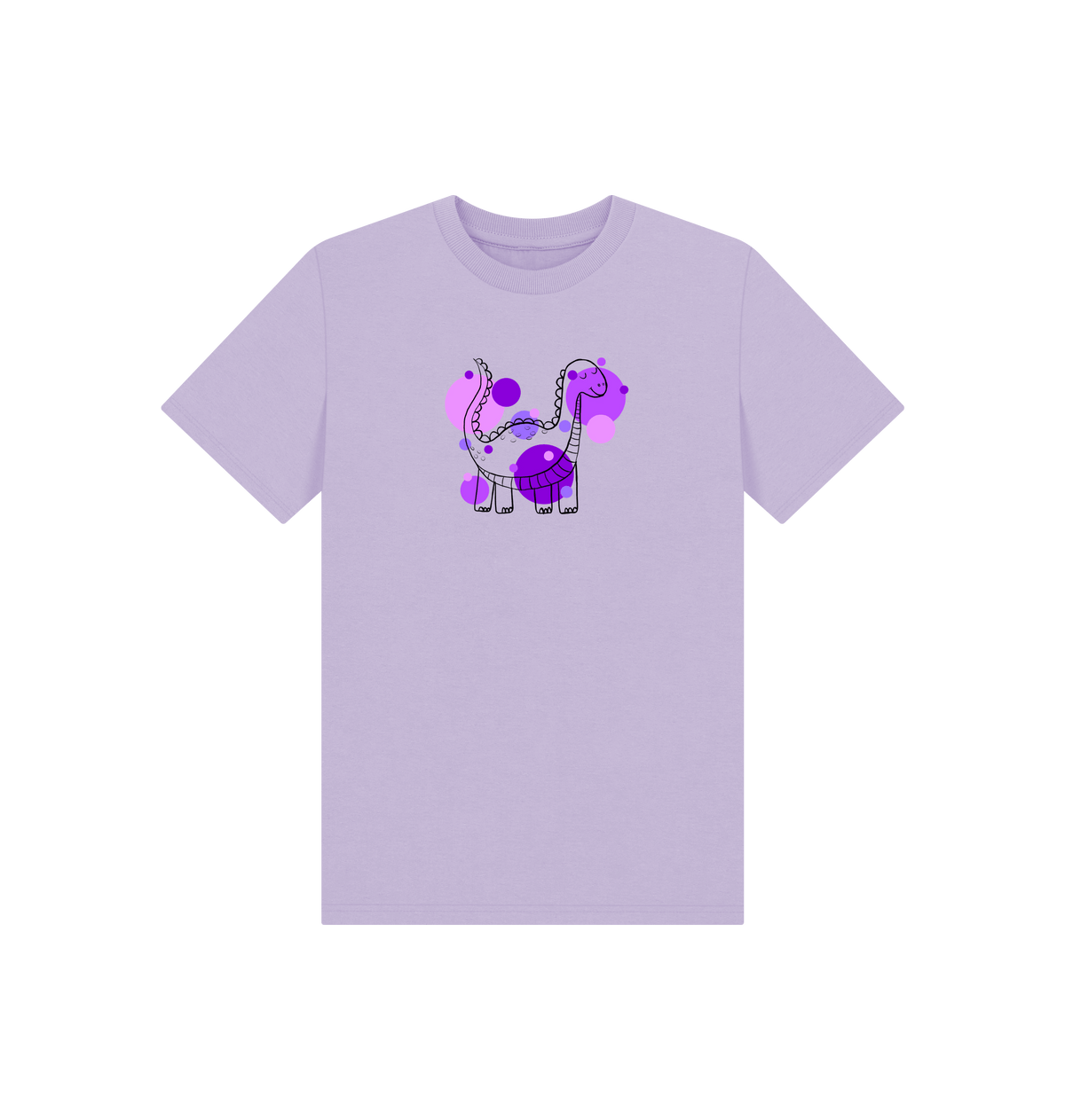 Soft Lilac Printed Kids T-Shirt Front