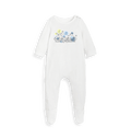 White Printed baby grow Front