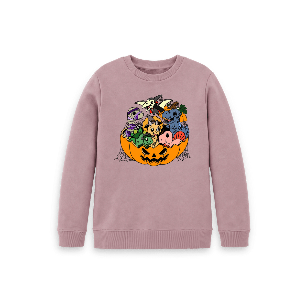 Mauve Printed Kids Jumper Front