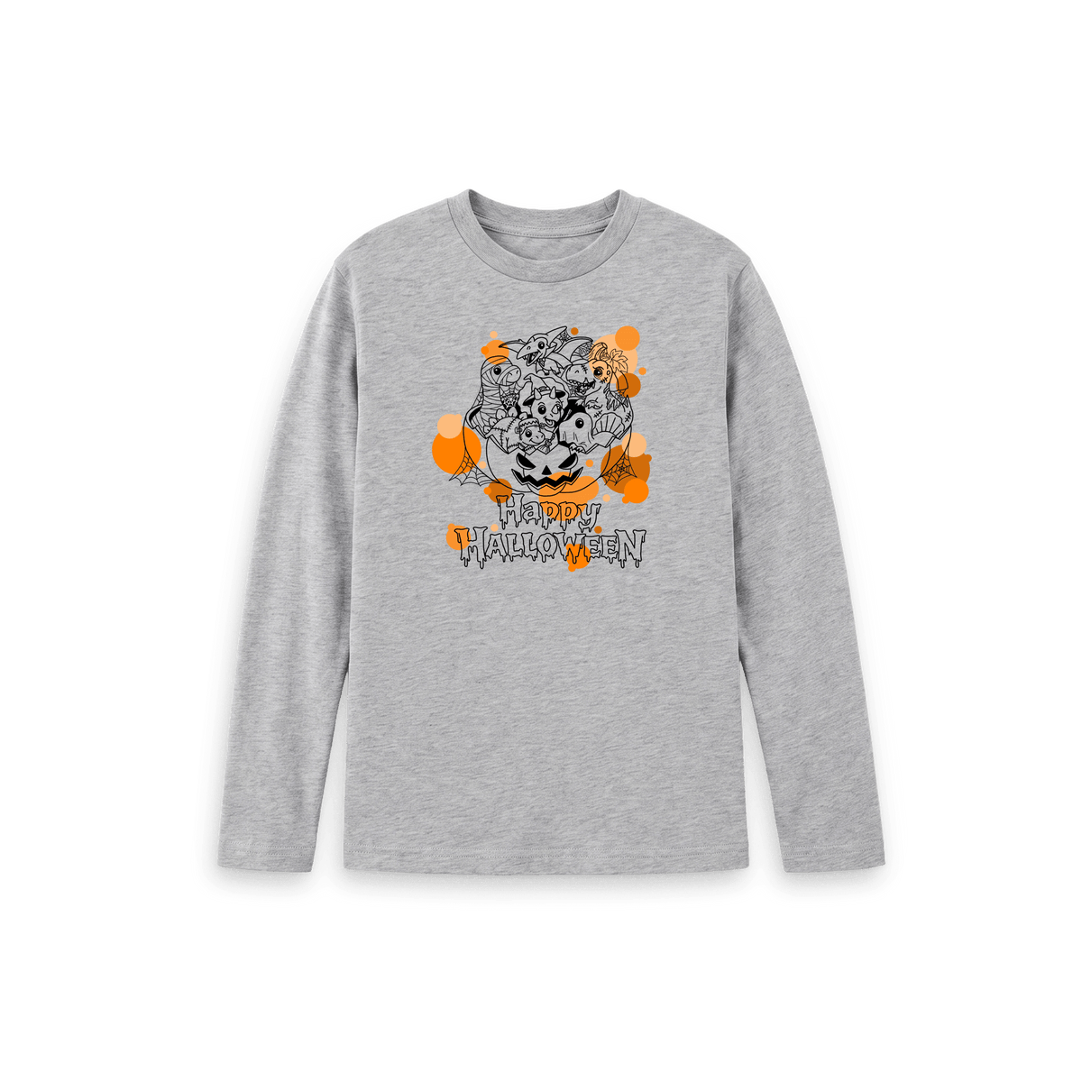 Athletic Grey Printed Kids T-Shirt Front