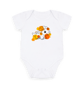 White Printed baby grow Front