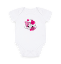 White Printed baby grow Front