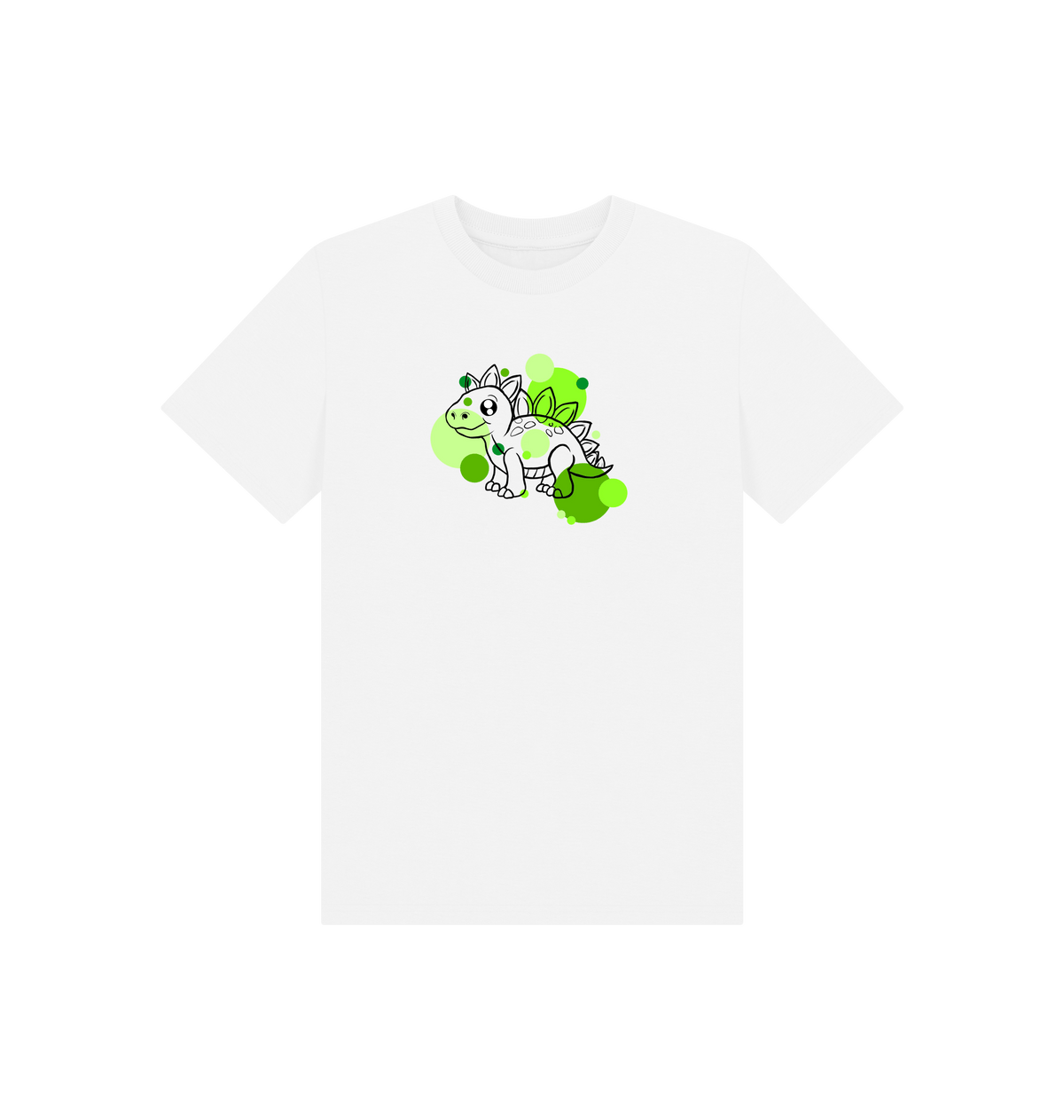 White Printed Kids T-Shirt Front