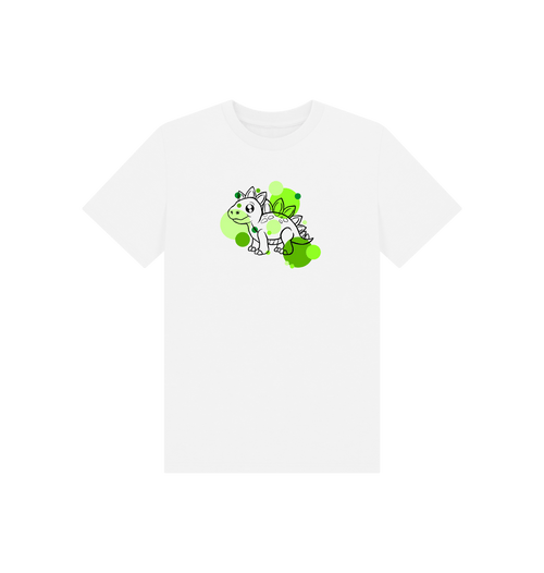 White Printed Kids T-Shirt Front