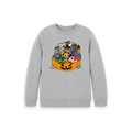 Athletic Grey Printed Kids Jumper Front