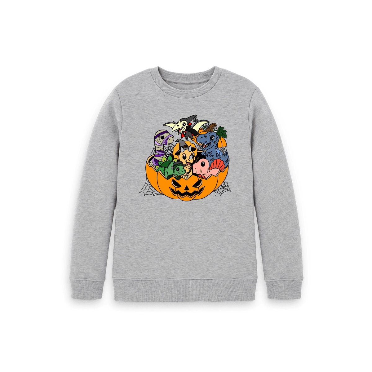 Athletic Grey Printed Kids Jumper Front