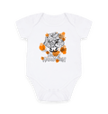White Printed baby grow Front
