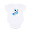 White Printed baby grow Front