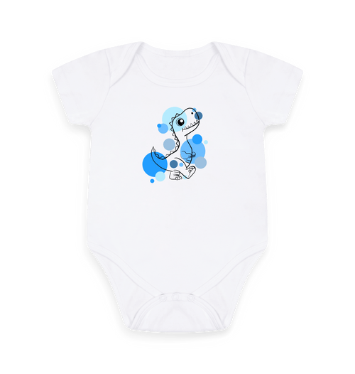 White Printed baby grow Front