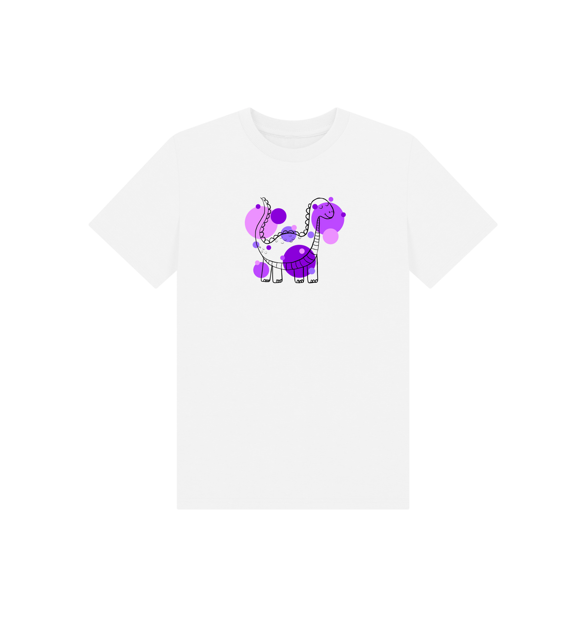 White Printed Kids T-Shirt Front