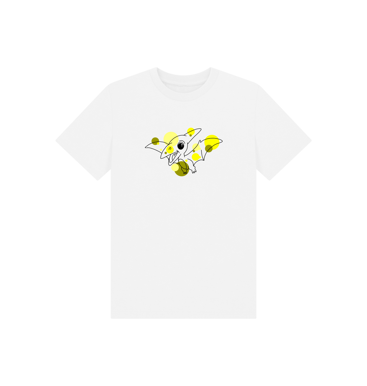 White Printed Kids T-Shirt Front